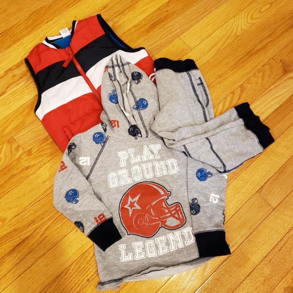 Okie Dokie Sweatsuit Set with Vest